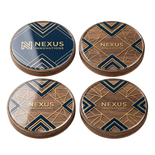 Custom printed drink coasters