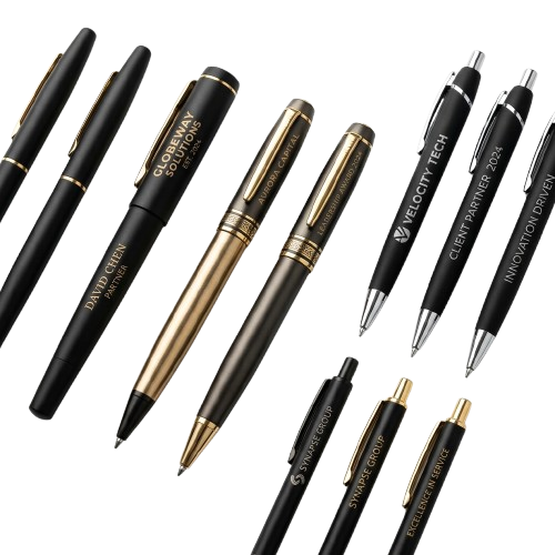 Custom pen printing and laser engraving
